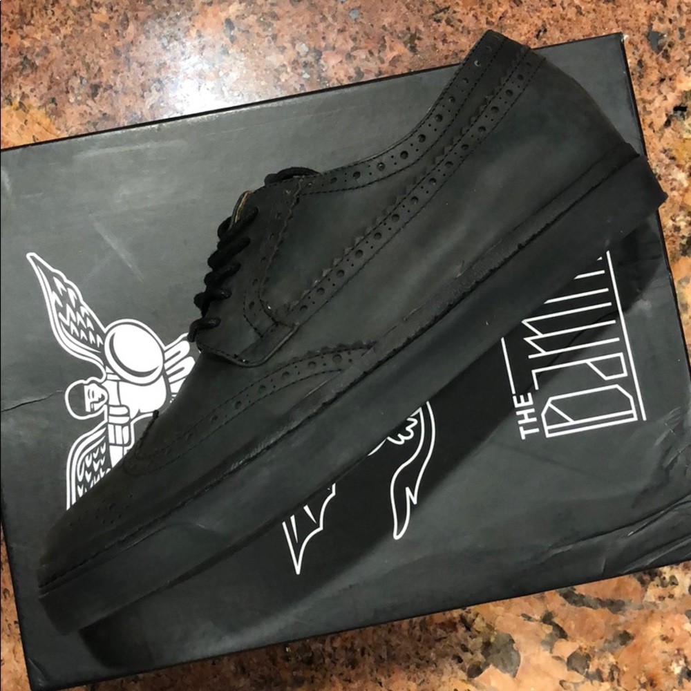 The Damned Piano-Man Black Men’s Leather Sneakers - Picture 5 of 8